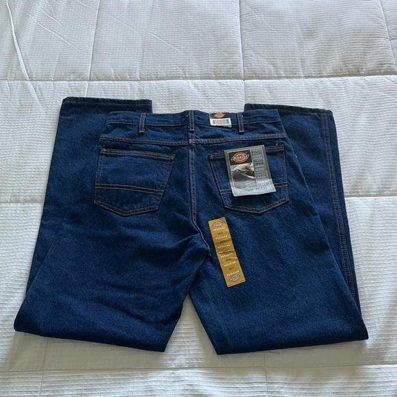 Dickies Men's Straight Jeans - Dark Blue - Picture 3 of 9